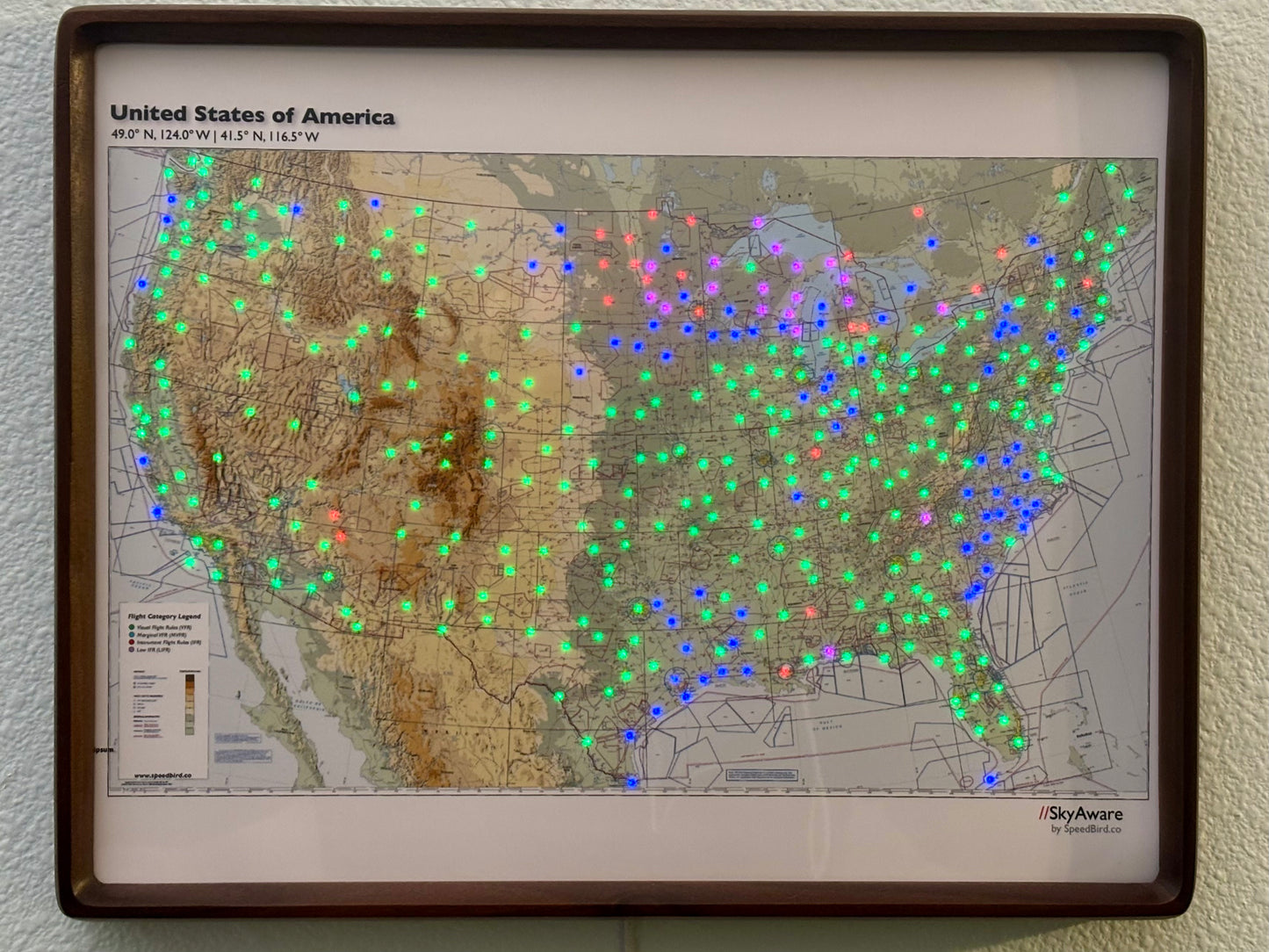 SkyAware 14" USA (Continental) METAR Weather Frame