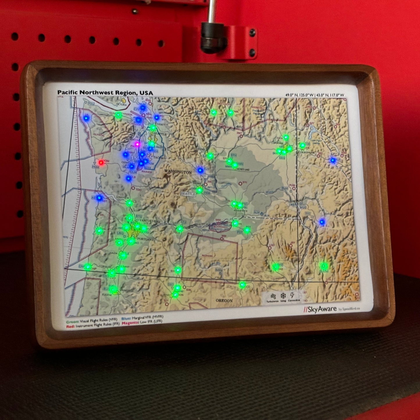 SkyAware 8" Pacific Northwest METAR Weather Frame