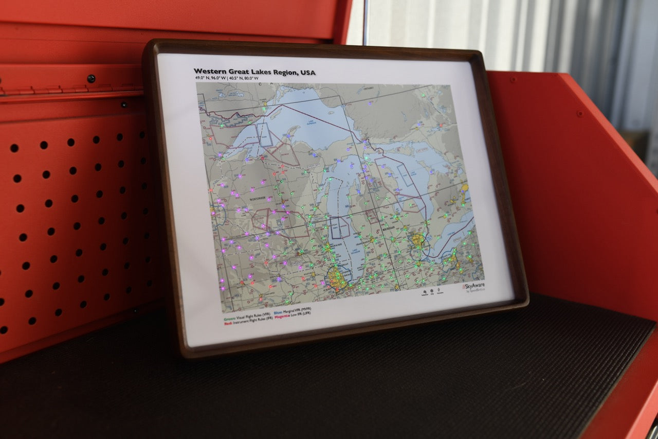 SkyAware 14" Great Lakes METAR Weather Frame