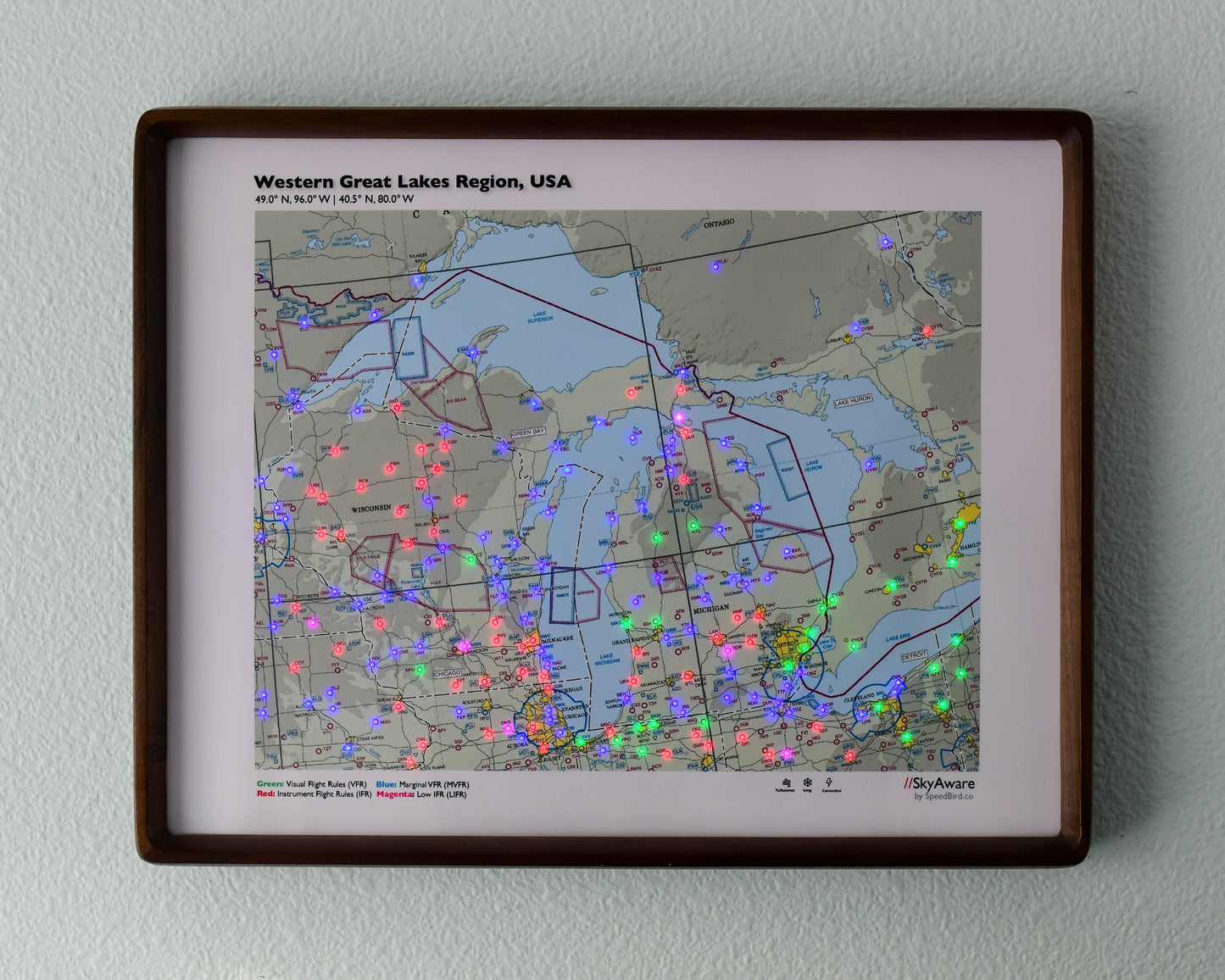 SkyAware 14" Great Lakes METAR Weather Frame
