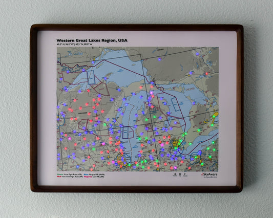 SkyAware 14" Great Lakes METAR Weather Frame