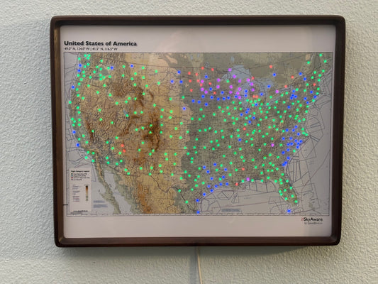 SkyAware 14" USA (Continental) METAR Weather Frame