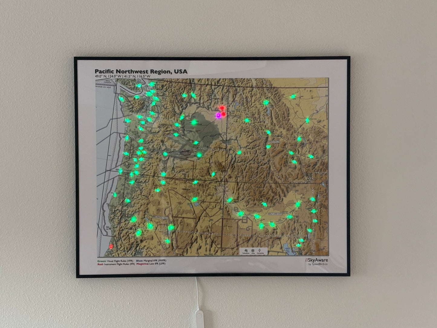 SkyAware 30" Pacific Northwest METAR Weather Frame