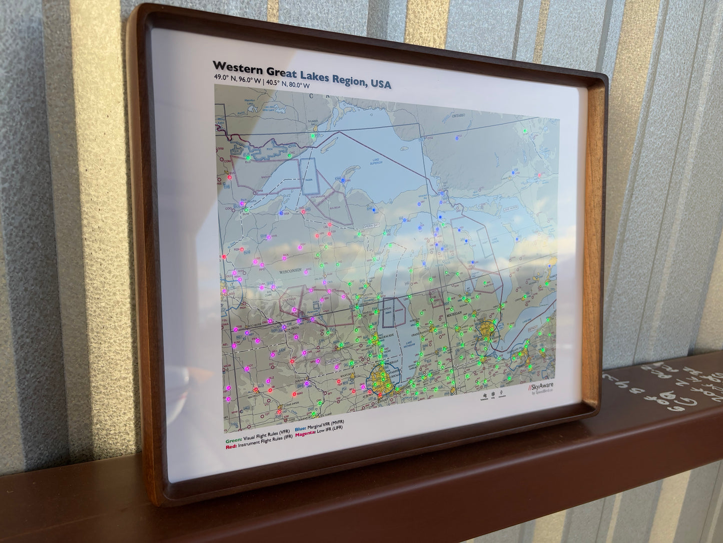 SkyAware 14" Great Lakes METAR Weather Frame