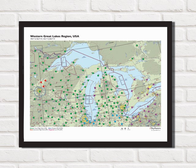 SkyAware 30" Great Lakes METAR Weather Frame
