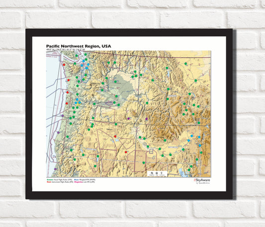 SkyAware 30" Pacific Northwest METAR Weather Frame