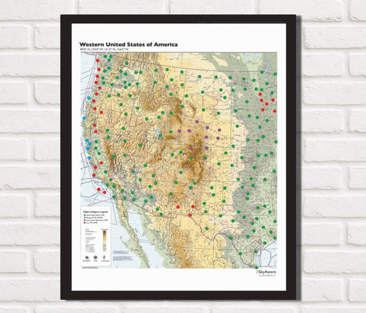 SkyAware 30" Western USA METAR Weather Frame